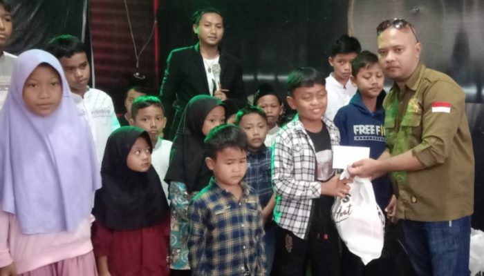 Harlah ke 16 Tahun, DPC Brigez Cibeureum Berbagi dengan Anak Yatim