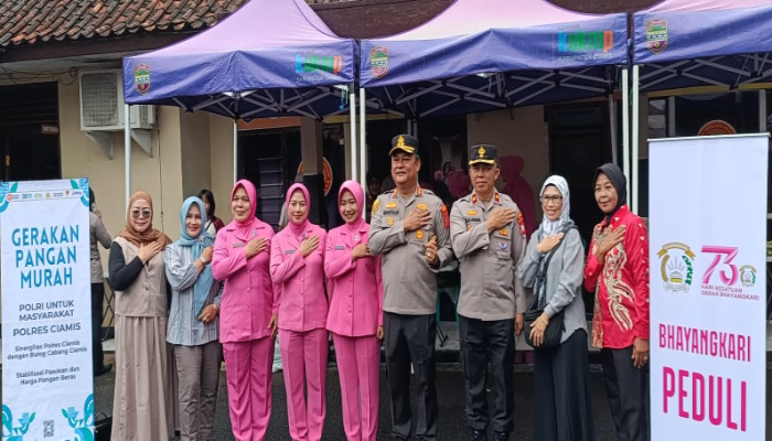 Masyarakat Ciamis Antusias Sambut Gerakan Pangan Murah dari Polres Ciamis
