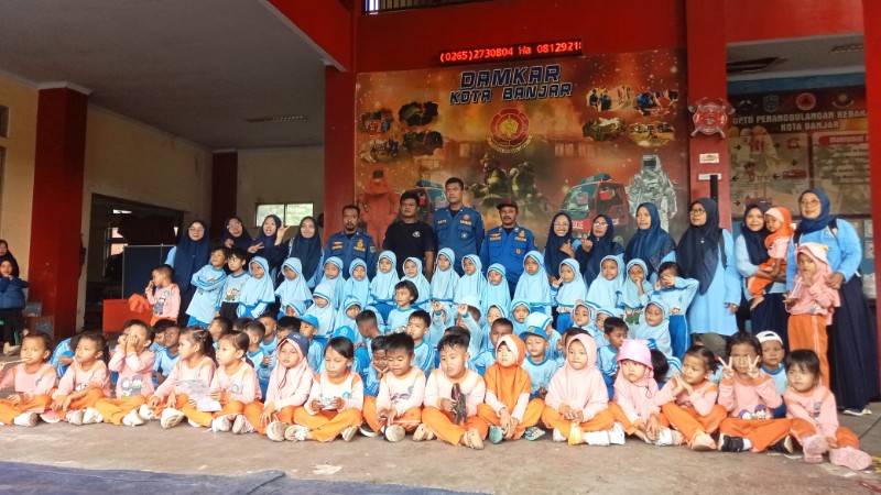 Sebanyak 83 Anak Didik RA Hudalloh dan 13 Guru Pendamping Kunjungi Kantor BPBD Kota Banjar, Dapat Ilmu Siap Siaga Bencana
