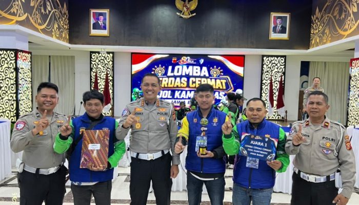 Tim Ojol Polres Tasikmalaya Raih Prestasi Juara Pertama Cerdas Cermat Ojol Se Polda Jabar